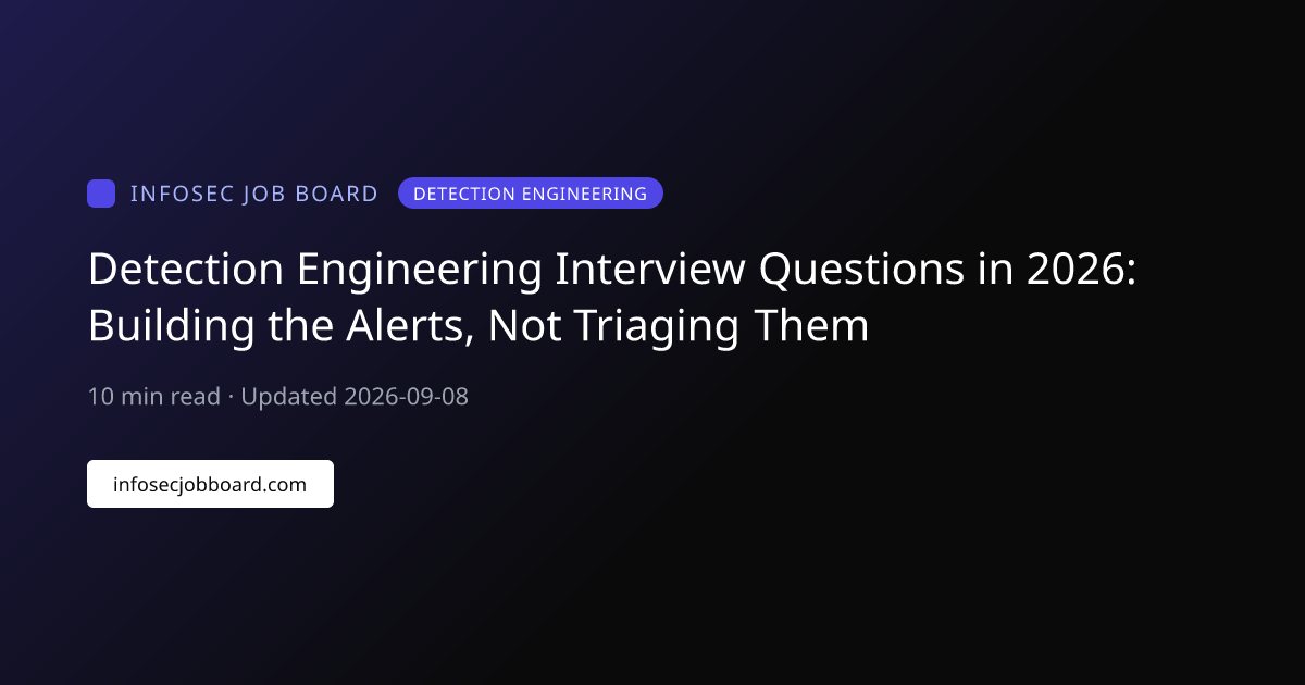 Detection Engineering Interview Questions in 2026: Building the Alerts ...