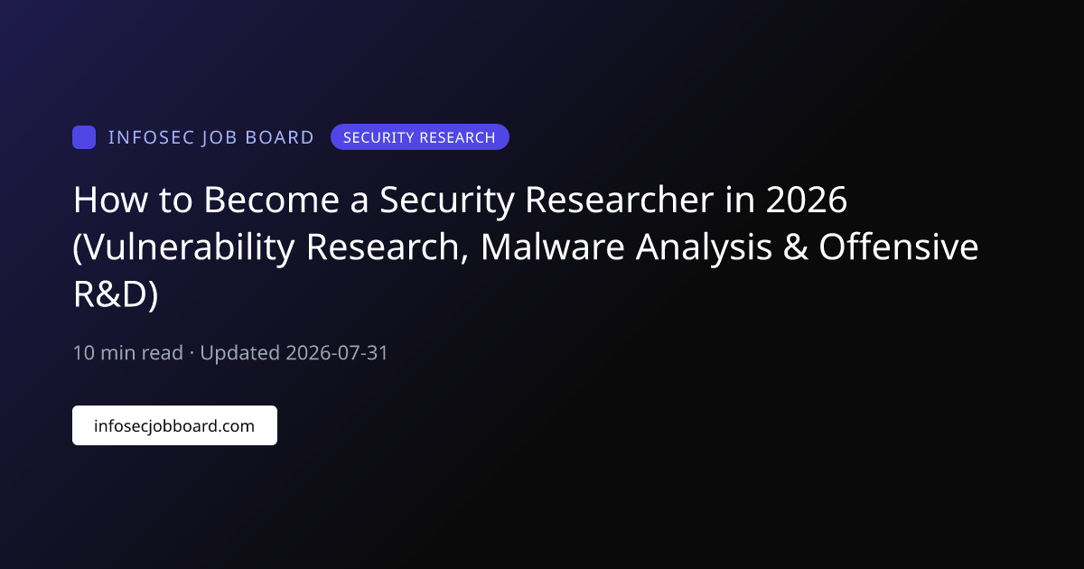 How to Become a Security Researcher in 2026 (Vulnerability Research ...