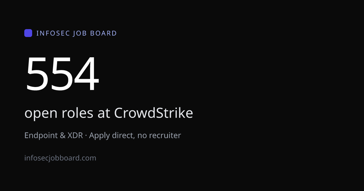 CrowdStrike Jobs - 538 Open Roles, Apply Direct | InfoSec Job Board
